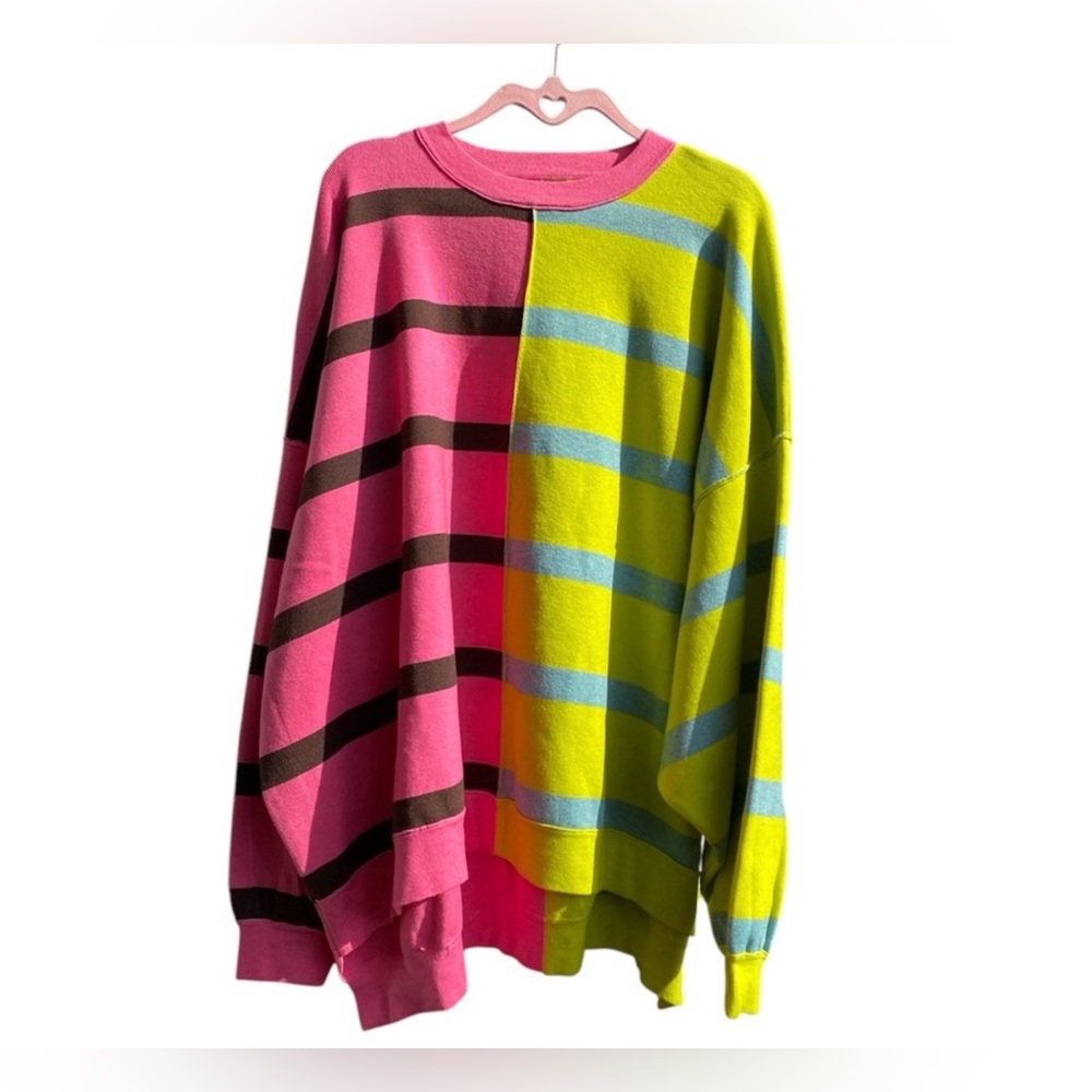 Free People Colorful Striped Oversized Sweater - Picture 3 of 5